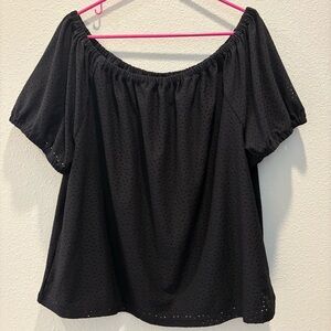 black Lane Bryant top